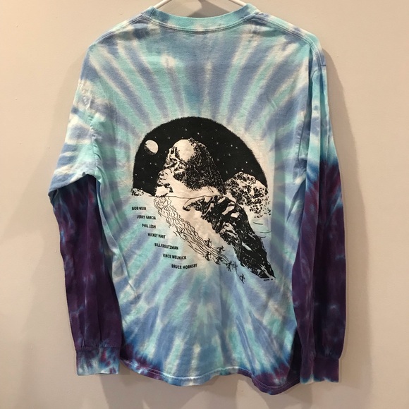 Grateful Dead 1995 Ski Your Face Off Mountain Tie Dye Long Sleeve Vintage Shirt - Picture 9 of 11